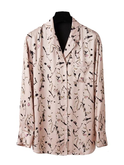 spxmandare Camicia lunga in seta stampata - rosa SportMax | 2622196021600003ROSA FANTASIA